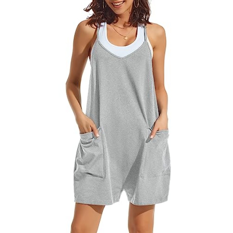 ATHMILE Rompers 여성용 여름 캐주얼 짧은 점프 슈트 오버올 복장 복장 2023 점퍼 Loose Fit Girls Maternity
