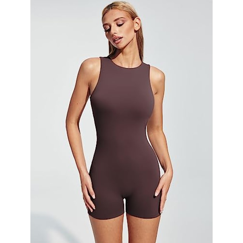 AUTOMET Womens Jumpsuits Unitard Bodysuit 원피스 Stretchy Workout Rompers 여름 ​​의상 반바지 섹시한 옷 2023