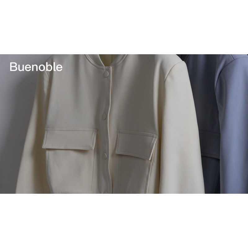 Buenoble Crop Street Bomber Jacket 여성 캐주얼 버튼 업 솔리드 컬러 대표팀 재킷(두 개의 큰 주머니 포함)