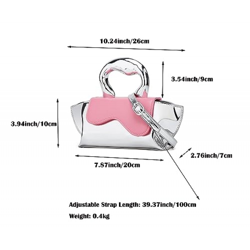 작은 은색 가방 크로스 바디 가방 Satchels Y2K 이브닝 백 여성용 핸드백 호보 백 숄더 백 여성용 토트 백 2023