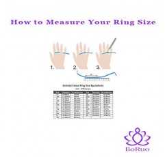BORUO 실버 반지 - 925 순수 스털링 실버 반지 - 여성용 스털링 실버 반지 - 여성 및 남성을 위한 우아한 실버 밴드 반지 - 특별한 날을 위한 선물 4mm, 6mm 반지 사이즈 4-15