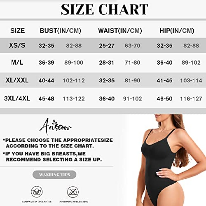 Aaseow 2 Piece Shapewear 바디 수트 여성용 tummy control Seamless Thong 전신 Shapewear skims bodysuit