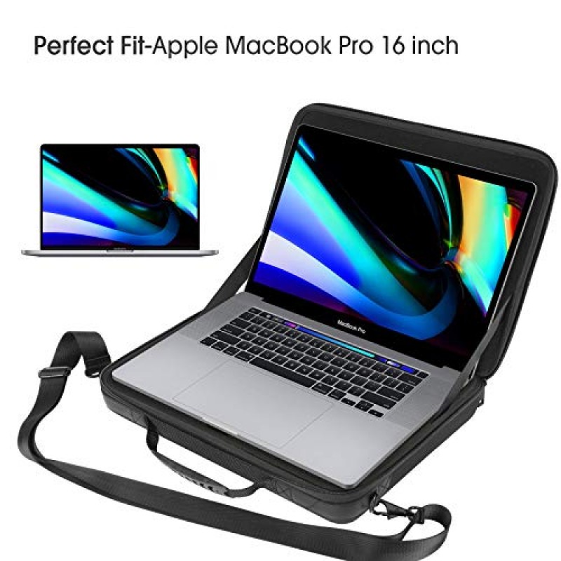 Smatree MacBook Pro 16인치 하드 슬리브, 16인치 MacBook Pro 2022-2019 휴대용 케이스, MacBook Pro 16인치 숄더백, 9.7인치 iPad Pro 2.(16.2인치 MacBook Pro 2023,12.9인치 iPad Pro에는 맞지 않음!)