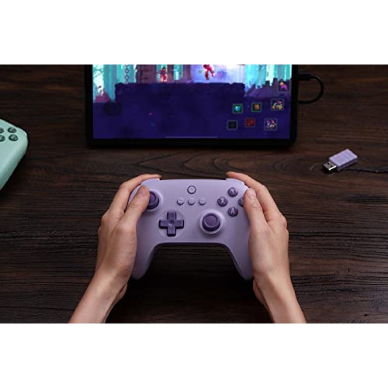 Windows PC, Android, Steam Deck 및 Raspberry Pi(라일락 퍼플)용 8Bitdo Ultimate C 2.4g 무선 컨트롤러