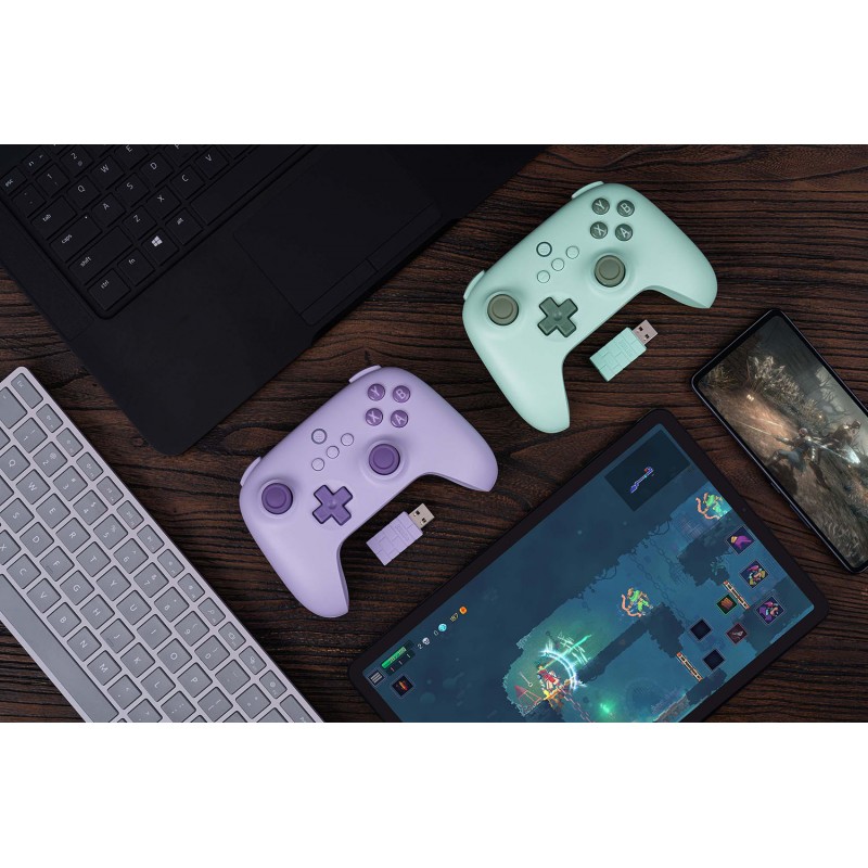 Windows PC, Android, Steam Deck 및 Raspberry Pi(라일락 퍼플)용 8Bitdo Ultimate C 2.4g 무선 컨트롤러