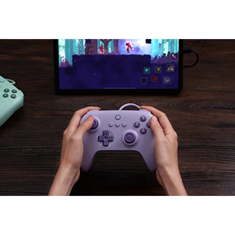 Windows PC, Android, Steam Deck 및 Raspberry Pi(라일락 퍼플)용 8Bitdo Ultimate C 유선 컨트롤러