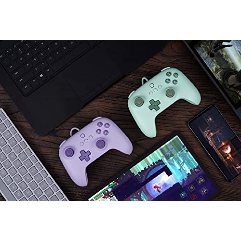 Windows PC, Android, Steam Deck 및 Raspberry Pi(라일락 퍼플)용 8Bitdo Ultimate C 유선 컨트롤러