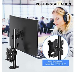 Pholiten 조정 가능한 씬 클라이언트 미니 PC 마운트 브래킷, 책상 및 모니터 암 컴퓨터 홀더 아래 CPU VESA