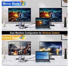 듀얼 HDMI 노트북 도킹 스테이션 듀얼 모니터, MacBook Pro Air, Windows Type C 노트북용 범용 USB C 도크 트리플 디스플레이 어댑터