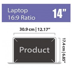 14인치 자석 Loptop 개인 정보 보호 화면 필터 - 블루 라이트 화면 보호기 - 노트북 눈부심 방지 화면 보호기, Nusign의 가로 세로 비율 96% 차단 - 16:9