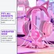 Tilted Nation RGB 게임용 헤드셋 스탠드 - 마우스 번지 및 2포트 USB 허브 충전기가 포함된 3 in 1 핑크 - 최고의 액세서리 및 게이머 선물 - 책상용 헤드폰 홀더