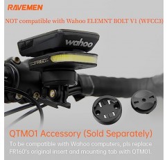 RAVEMEN FR160 Garmin 사이클링 GPS 컴퓨터와 호환 가능, 측면 가시성이 있는 IPX6 방수 자전거 전방 보조 라이트 경고 플래시 라이트 가시성을 위한 6가지 조명 모드(특허 보호)