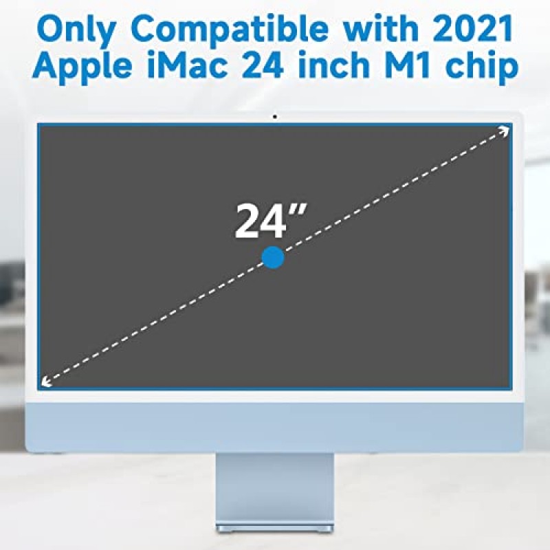 F FORITO 2팩 iMac과 호환 24인치 눈부심 방지 매트 컴퓨터 화면 보호기, 시력 보호 컴퓨터 화면 커버 2021 Apple iMac 24인치(M1 칩 포함)와 호환 데스크탑