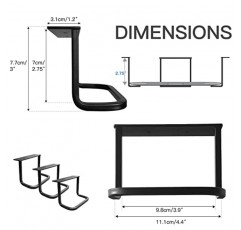 책상 밑 노트북 마운트, 최대 2.7인치 높이의 장치와 호환되는 책상 밑 선반 브래킷, 노트북, MacBook, 키보드, 모뎀, 플레이스테이션 4 등을 위한 알루미늄 책상 밑 노트북 홀더 스탠드 트레이