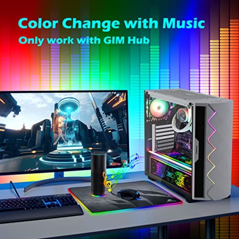 컴퓨터 PC 케이스용 GIM RGB 보드 컴퓨터 PC 케이스 장식용 LED 조명 백라이트 패널 11.8