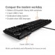 Das Keyboard 6 전문 백라이트 유선 기계식 키보드 – 촉각 체리 MX 브라운 스위치, 샤인스루 키캡, 2포트 USB C 허브, 미디어 컨트롤, 내구성 있는 알루미늄 인클로저, 볼륨 손잡이, NKRO