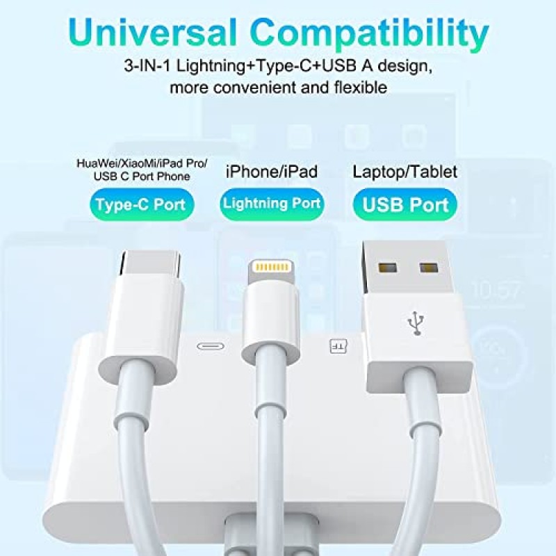 [Apple MFi 인증] iPhone/iPad/PC/Android/카메라/USB C 및 A 장치용 5-in-1 iPhone 메모리 카드 리더기, USB OTG 어댑터 및 SD/TF 카드 카메라 뷰어, SD/마이크로 SD/SDHC/ 지원 SDXC/MMC 플러그 앤 플레이