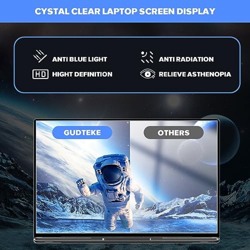 GUDTEKE [2팩 14인치 노트북 화면 보호기 블루라이트 방지 눈 보호 눈부심 방지 필터 14