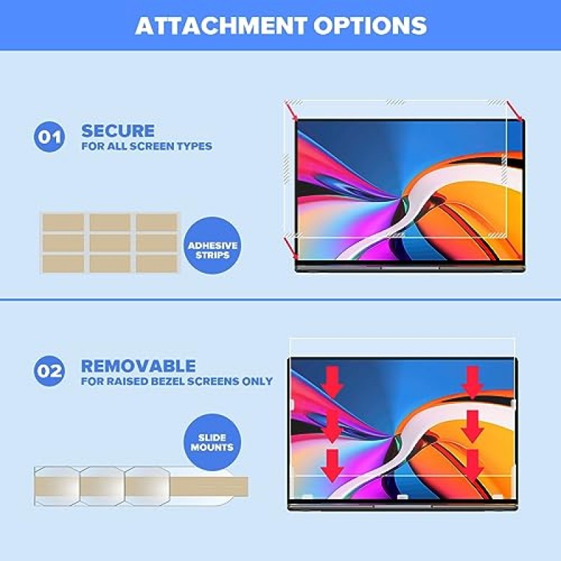 GUDTEKE [2팩 14인치 노트북 화면 보호기 블루라이트 방지 눈 보호 눈부심 방지 필터 14