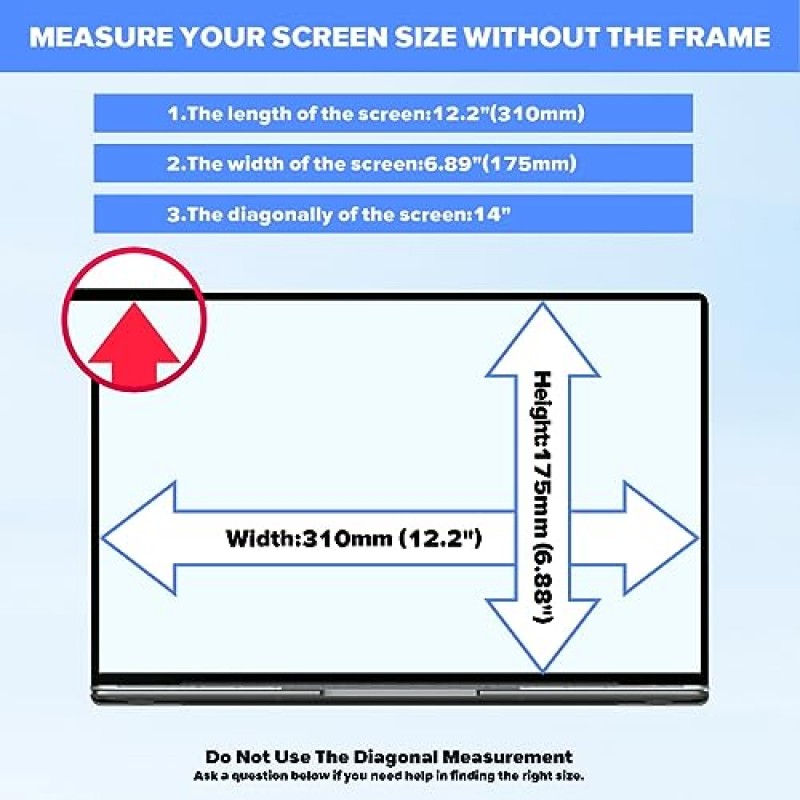 GUDTEKE [2팩 14인치 노트북 화면 보호기 블루라이트 방지 눈 보호 눈부심 방지 필터 14