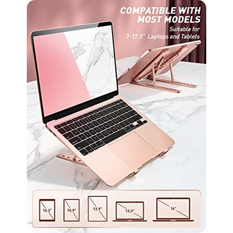 i-Blason Cosmo 노트북 스탠드, 조정 가능한 휴대용 컴퓨터 스탠드 MacBook Pro/MacBook Air, 7-17.3