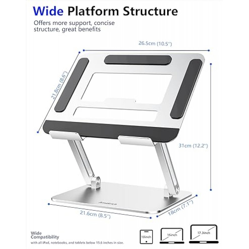 Amasrich 노트북 컴퓨터 스탠드 노트북 iMac MacBook Air Pro,Dell XPS, HP(10-17.3