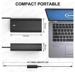 XPS 12 13,Chromebook 11 14,Latitude 3000 5000,LA65NM190,HA65NM190,DA65NM190,65W 45W Dell 노트북 충전기와 호환되는 Dell XPS 및 Latitude 시리즈용 새 5세대 G 슬림 USB-C 65W 견고한 AC 어댑터