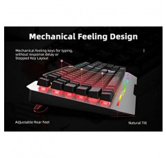AULA 게이밍 키보드, RGB 백라이트가 포함된 104키 게이밍 키보드 및 마우스 콤보, 전체 금속 패널, 안티 고스팅, PC 게이밍 키보드 및 마우스, MAC Windows PC 게이머용 유선 게이밍 키보드 콤보
