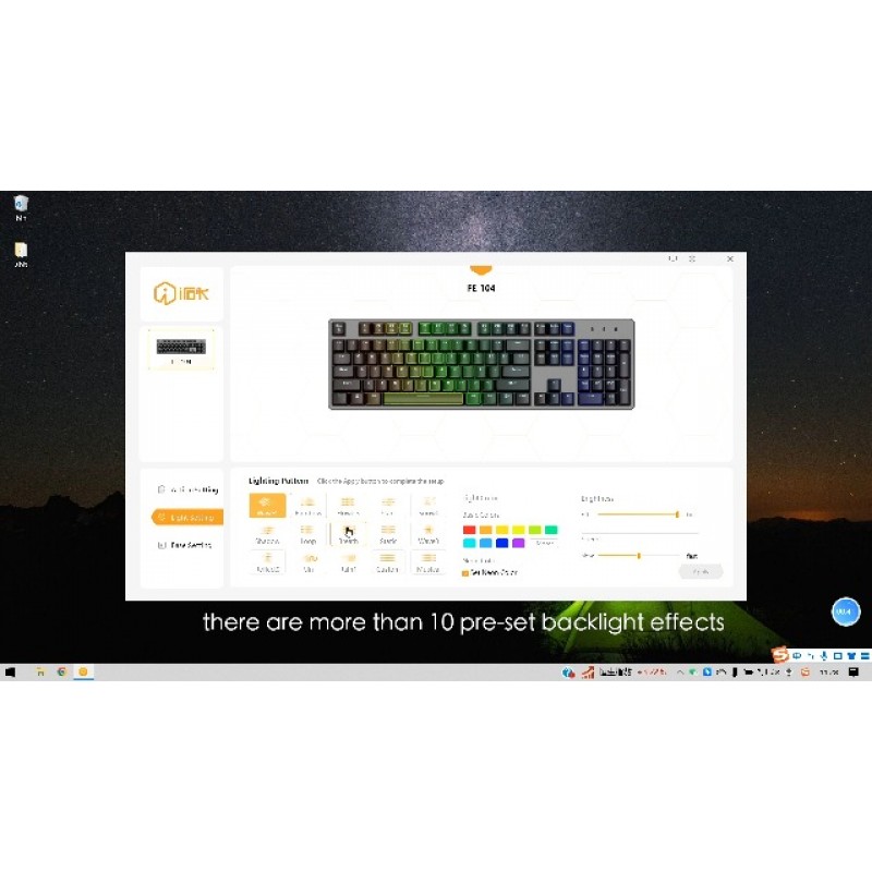 IROK FE87/104 RGB 기계식 키보드, 핫스왑 가능한 게임용 키보드, 맞춤형 백라이트, 자석 상단 커버 Type-C Mac용 유선 키보드 Windows-흰색/갈색 스위치