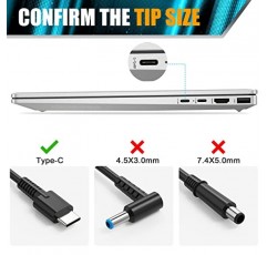 90W 65W Hp USB C 노트북 충전기-HP-Spectre-x360-EliteBook TPN-DA08 904082-003 904144-850 ADP-90FE L45440-003 2LN85AA#ABA 2LN85AA 1040 G4 USB-C 유형 C 컴퓨터 AC 어댑터 전원 코드