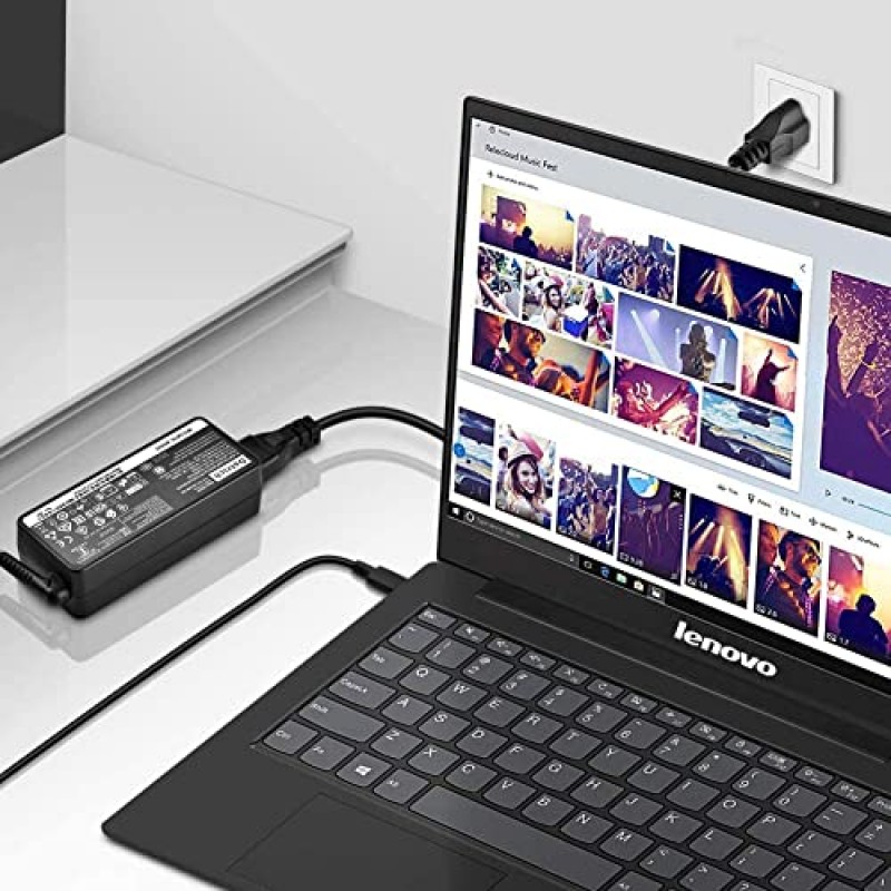 레노버 노트북 컴퓨터용 충전기 65W 45W USB C 고속 전원 어댑터