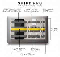 BEBLAU SHIFT PRO 노트북, 배낭용 접착식 휴대용 기술 정리함 | 컴퓨터 액세서리, 사무실 및 가정용, 외장형 HD 홀더, 노트북 학교 학생용 부착형 - 생일 선물 | 재사용 가능 | 분홍색