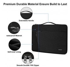 노트북 슬리브 케이스 13-14인치 방수 내구성 노트북 케이스 충격 방지 360 보호 가방(손잡이 포함) 13인치 MacBook Pro/Air, 13-14인치 HP/ASUS/Acer/Dell/Mac/Lenovo/노트북 컴퓨터와 호환 가능