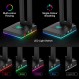 3.5mm AUX 및 2개의 USB 포트가 있는 Havit RGB 헤드폰 스탠드, 게이머 게이밍 PC 액세서리용 헤드폰 홀더