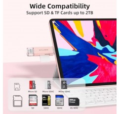 SD/Micro-SD 카드 리더기, Mac, MacBook, 컴퓨터/PC, 노트북, iPad, Samsung Galaxy Android 휴대폰용 SD/TF 메모리 카드 어댑터에 대한 WALNEW USB 3.0 및 USB-C, UHS-I SDHC/SDXC/MicroSD/ 지원 마이크로SDHC/마이크로SDXC