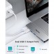 MacBook Pro/Air M1 USB 액세서리, Thunderbolt 3 100W PD 포트가 있는 MacBook 어댑터, USB C 포트, USB 3.0 포트 3개, TF/SD 카드 리더기, MacBook Pro/Air 13" 15" 16" 2021-2016용 USB C 어댑터