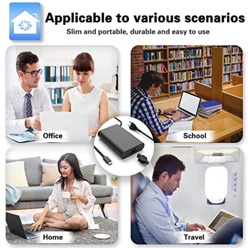 65W 45W USB Type-C 노트북 교체 충전기 DELL Latitude 5420 5520 7410 7420 7320 7370 e7370 5179 5285 5289 5295 5320 7275 7285 7569 9510 2-in-1 시리즈 7400 7391 739 0 5290 AC 어댑터 전원 코드