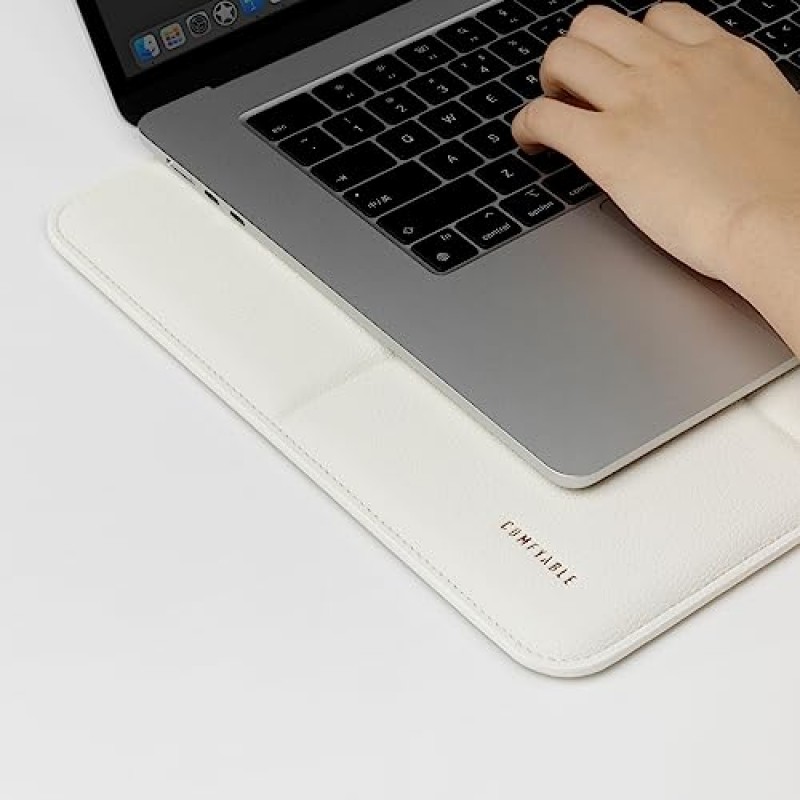 편안한 노트북 슬리브 15인치 MacBook Air 15인치 M2 Pro/Max 2023 A2941과 정확하게 호환 가능, 인조 가죽 커버 케이스, 쌀