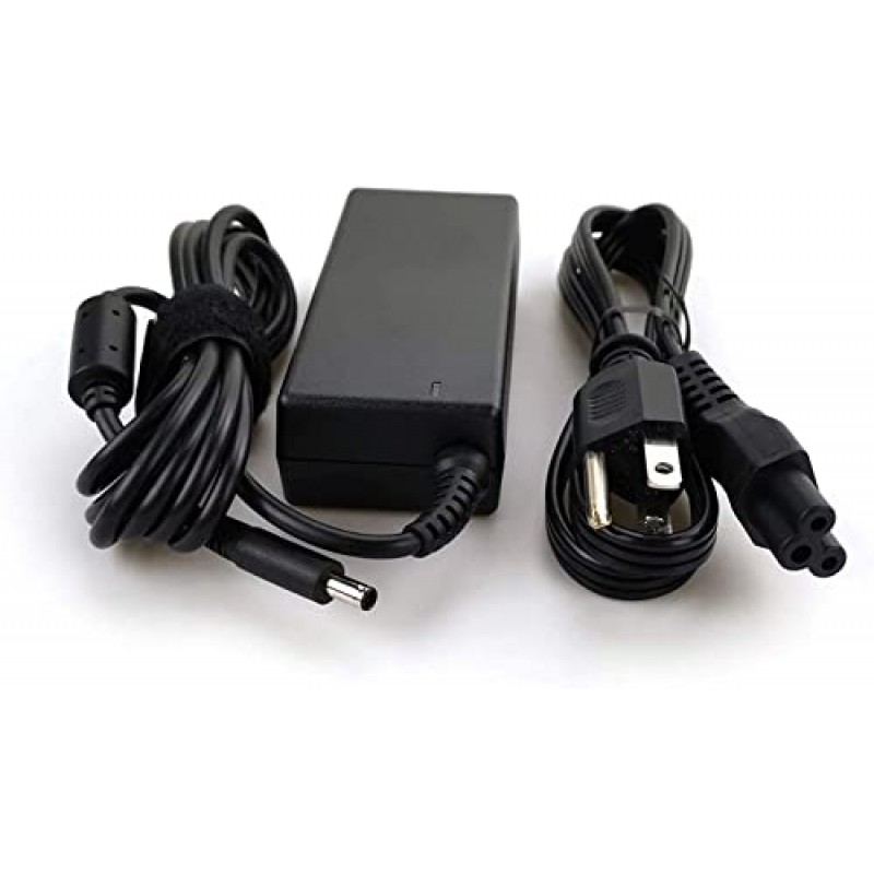 Dell Inspiron 노트북 충전기 Inspiron 13 14 15 3000 5000 7000 시리즈 5558 5755 3147 7348-2in1 5555 5559 0G6j41 0MGJN(전원 코드 포함)용 정품 65W 와트 4.5mm 팁 AC 전원 어댑터