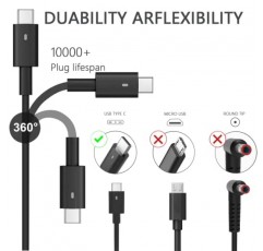 Dell 130W USB C 노트북 충전기 전원 어댑터 코드 Precision 5560 5570 5550 3571 3561 3541 2in1 Dell XPS 15 17 2in1 9575 9500 9700 Latitude 5430 7430 9430 9410 9510 5520 유형 C 고속 충전기