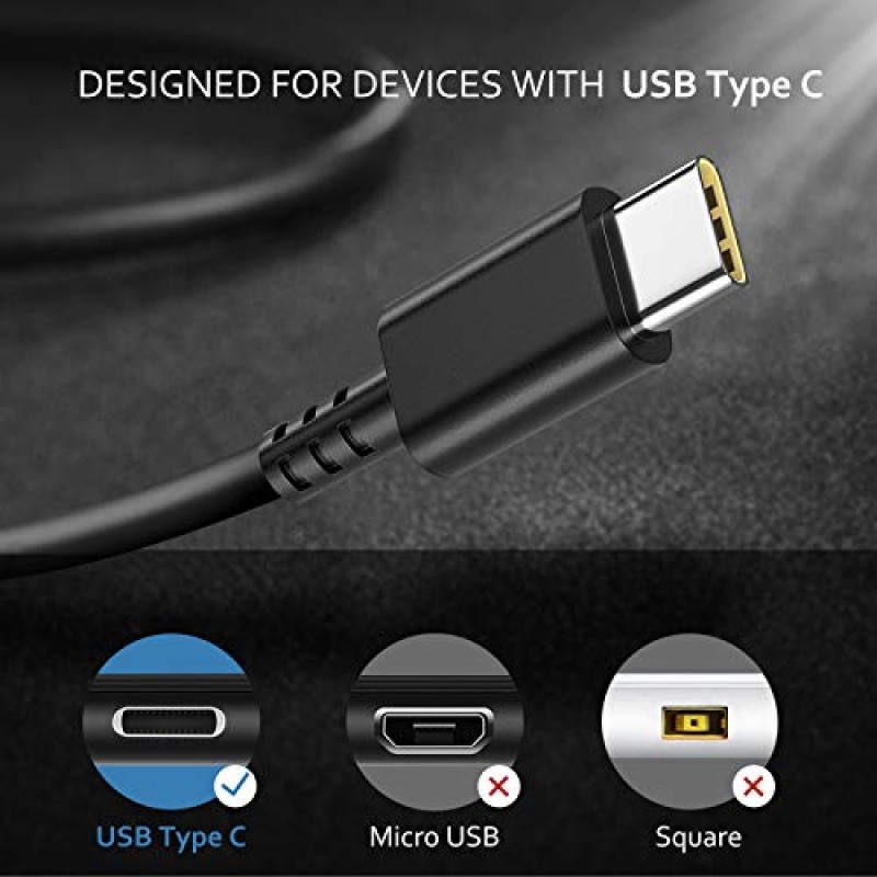 65W USB Type-C 충전기 Lenovo Thinkpad T14 T14S T15 T16 Yoga L13 7i L14 L15 E14 E15 X12 X13 R14 K14 Gen 1 2 3 4 노트북 전원 어댑터 공급 충전 코드