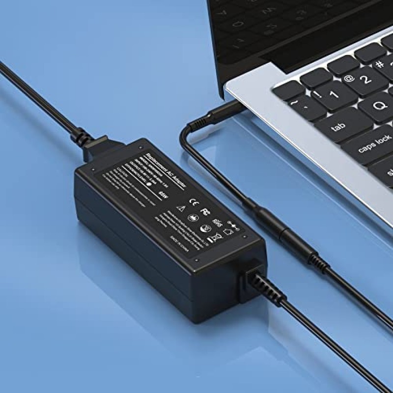 Dell 노트북 충전기용 65W 45W 2개 팁 충전기, 모든 65W 45W 교체 Dell inspiron 13 14 15 17 3000 5000 7000 시리즈 노트북 원형 연결 충전기(7.4mm 및 4.5mm)