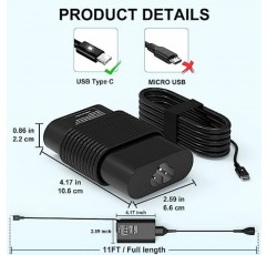 Dell USB C 충전기용: Dell 노트북 충전기 USB C 65W 45W, Dell 노트북용 충전기, Dell USBC-C 충전기 노트북 컴퓨터 전원 코드 교체 Dell Latitude/XPS 13/Chromebook USB-C Type C AC 어댑터