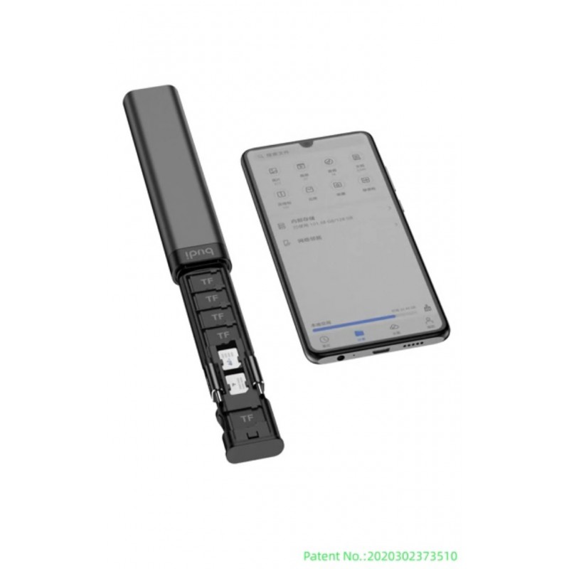 BUDI 다기능 9 in 1 데이터 케이블(USB Type-C 카드 리더기 포함) 마이크로 SD 메모리 카드 휴대폰 카메라 및 컴퓨터에 적합한 고속 카드 리더기 어댑터