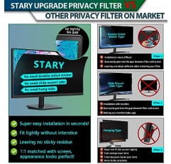 [2팩] 2023 업그레이드 16:9 와이드스크린 모니터용 28인치 컴퓨터 개인 정보 보호 화면 필터 - 컴퓨터 모니터 쉴드용 눈부심 방지/블루 라이트 개인 정보 보호 화면 데이터 기밀성/초 단위로 쉽게 설치