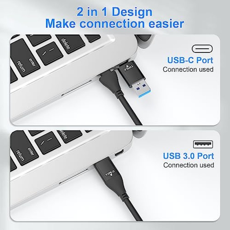 USB C USB 3.0 멀티 카드 리더기, CF SD XD MS TF 마이크로 SD SDHC SDXC UHS-I 카드, 5Gbps 고속 메모리 스틱 프로 듀오 어댑터용 2 USB 3.0 XD 카드 리더기 7개 동시에 5개 카드 읽기