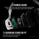 Corsair VOID RGB ELITE 무선 게이밍 헤드셋 - 7.1 서라운드 사운드 - Discord 인증 - iCUE 호환 - PC, Mac, PS5, PS4 - 화이트