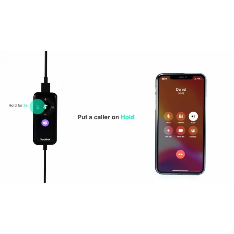 Yealink UH38 Bluetooth USB 유선 헤드셋(마이크 포함) PC용 스테레오 컴퓨터 헤드셋 전화 헤드셋 팀 360° 바쁨표시등으로 소음 제거 인증 획득