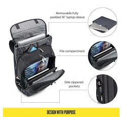 Solo Metropolitan 16인치 노트북 백팩(탈착식 슬리브 포함), 블랙/그레이