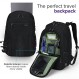 17인치 노트북용 Targus Spruce EcoSmart 여행용 노트북 백팩, TSA 친화적인 업무 및 여행용 휴대용 백팩 노트북 가방, 블랙(TBB019US)